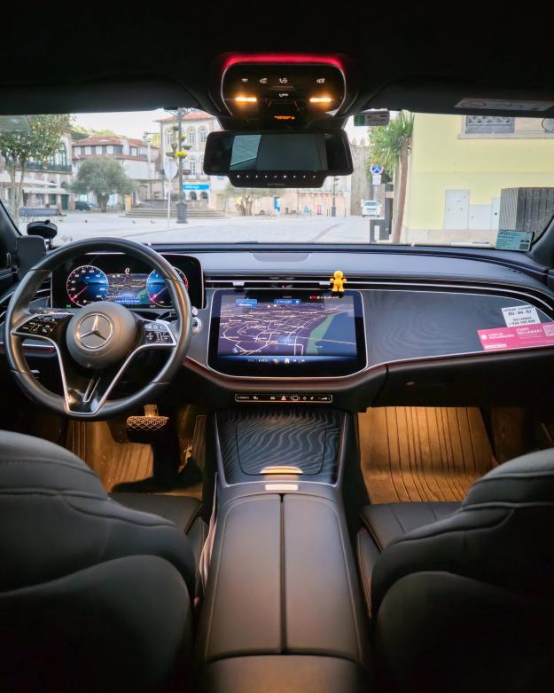 Interior of a taxi car in ponte de lima